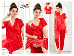 4Pc Silk Bridal Night Wear