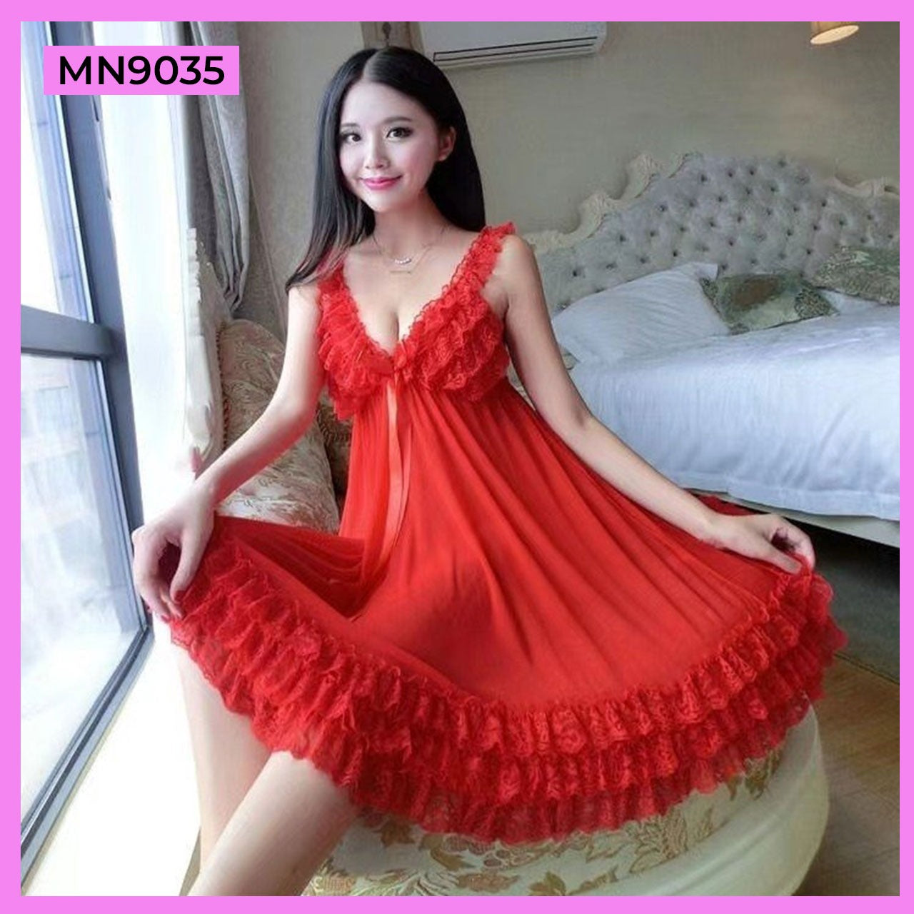 Baby Doll Transparent Lace Nighty