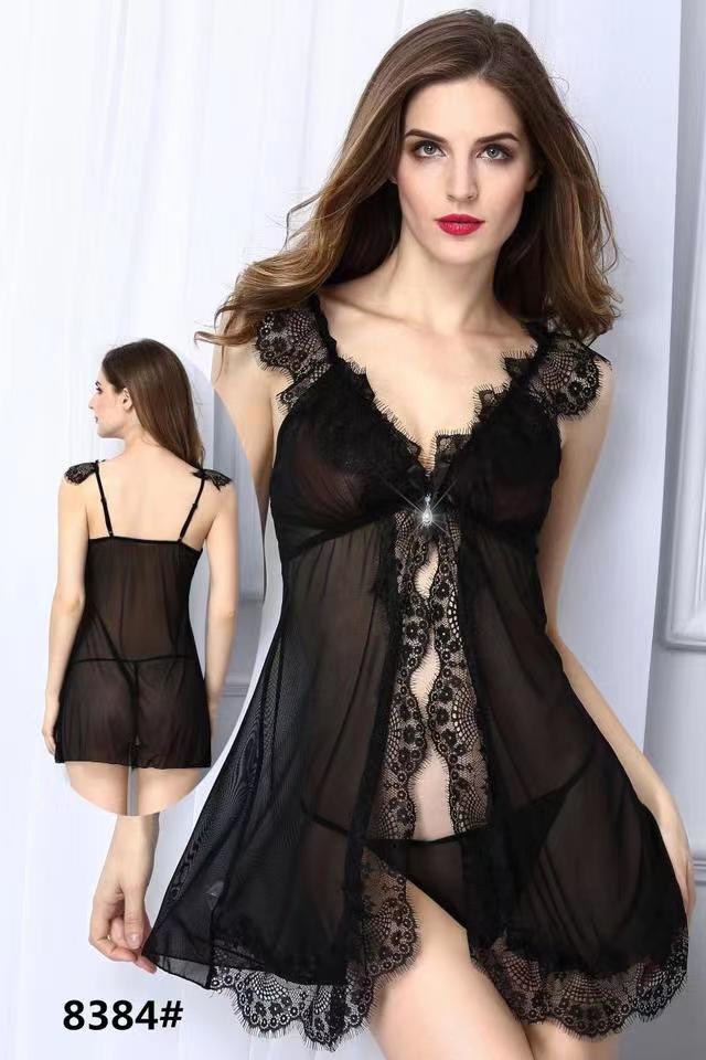 Soft Mesh Design Front Open Short Lingerie