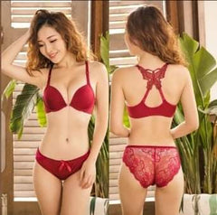 New design stylish hot fancy ladies butterfly front open bra and panty sets