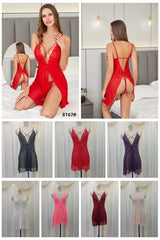 Midnight Temptation Soft Silk With G-String Nighty