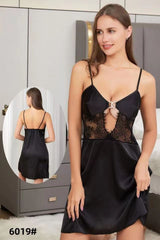 Midnight Temptation Black Net Nighty – Bold & Mysterious