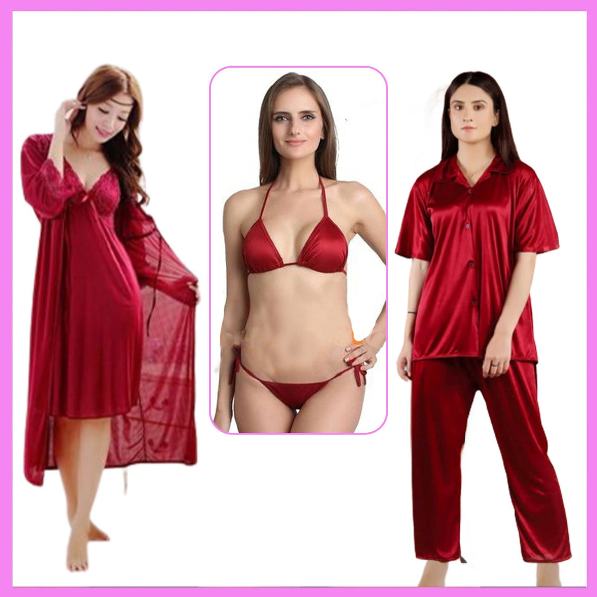 6Pc Bridal Nightwear