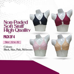 Pack of 4 Non-Padded Bra