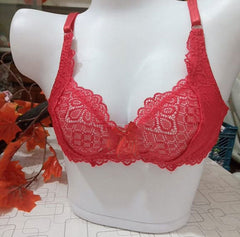 Lace Non Padded Net Bra