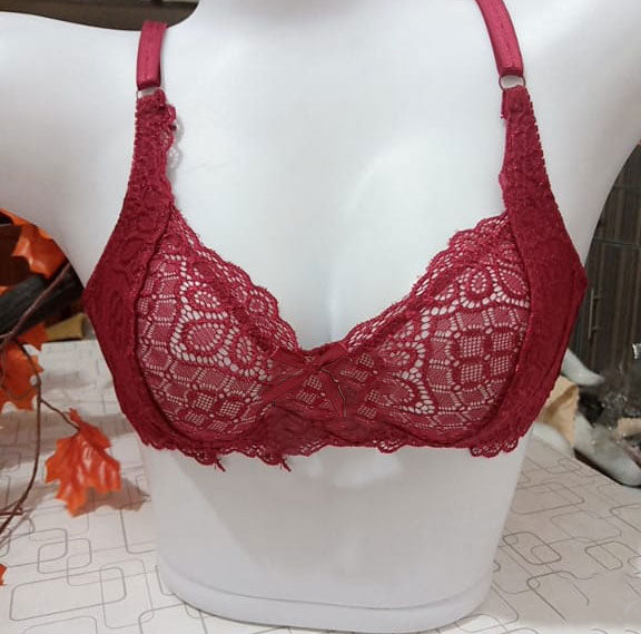 Lace Non Padded Net Bra